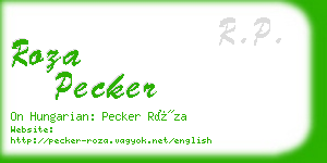 roza pecker business card